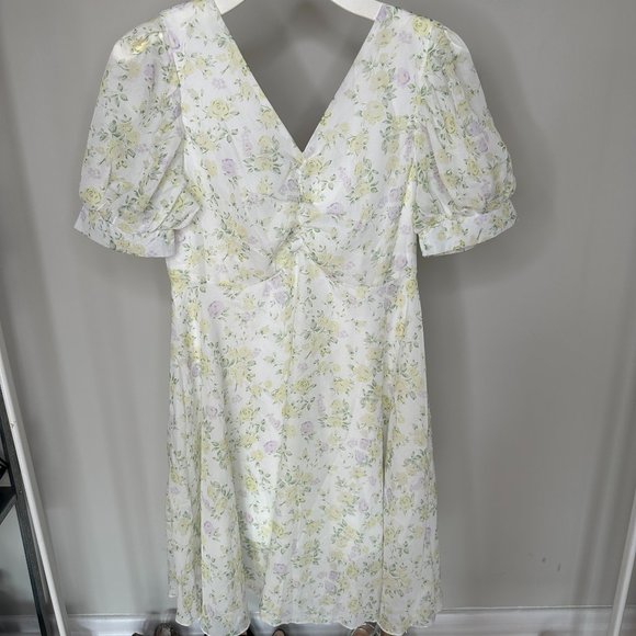 DAZY Puff Sleeve Floral Dress - Picture 3 of 5
